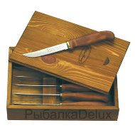 Набор из 6 ножей для стейка в деревянном ящике Gourmet Steak Knives 6 pcs wooden box Marttiini